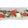 Ruban en tulle Broderie de fleurs  – marron/rouge,  thumbnail number 1