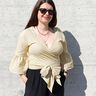 Mélange coton viscose Rayures – jaune curry/écru,  thumbnail number 10
