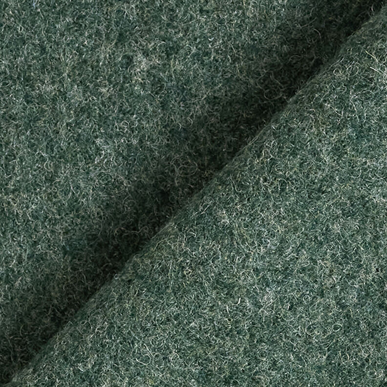 Loden de laine foulé Chiné – vert foncé,  image number 3