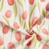 Tissu de décoration Semi-panama Tulipes – ivoire/homard,  thumbnail number 3