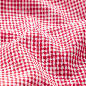Tissu en coton Vichy à carreaux 0,2 cm – rouge/blanc, 
