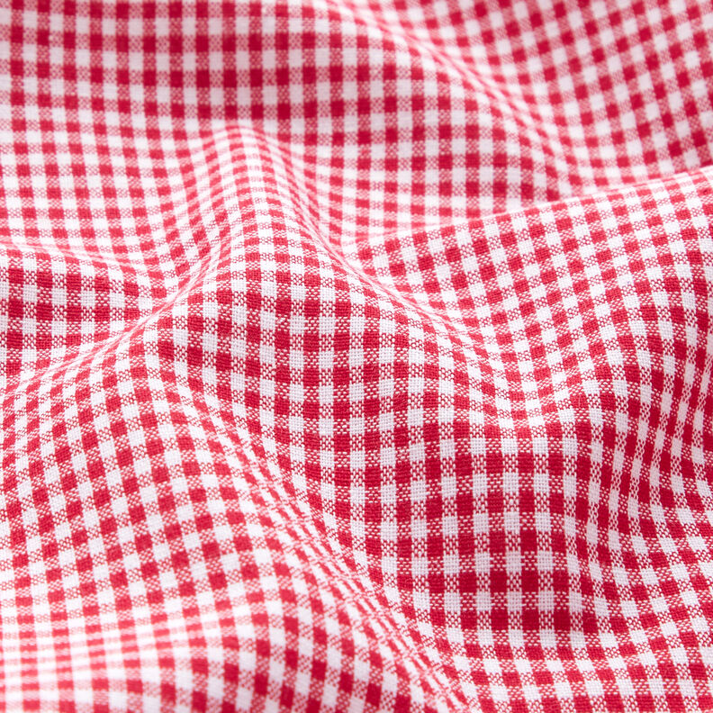 Tissu en coton Vichy à carreaux 0,2 cm – rouge/blanc,  image number 2