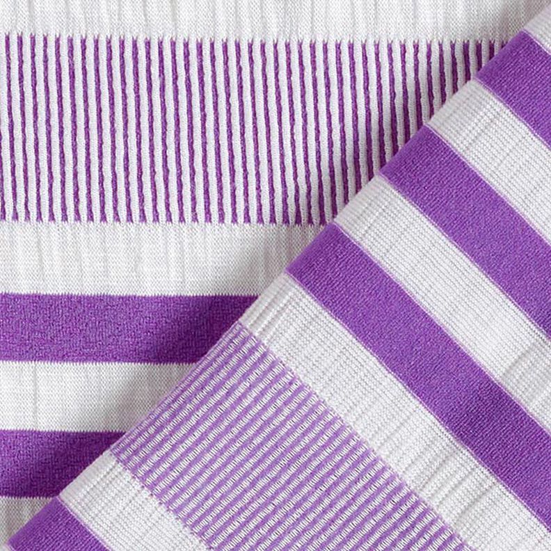 Jersey viscose aspect crash – blanc/lilas, image number 5