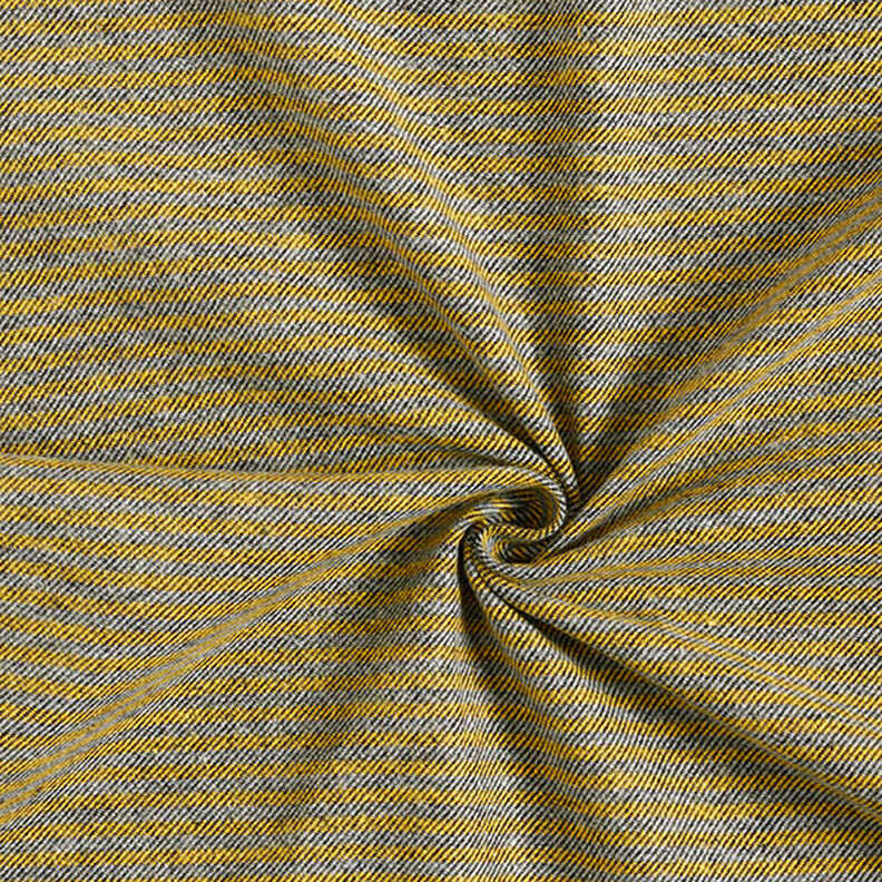 Tissu de pantalon Rayures – jaune/gris, image number 3