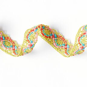 Dentelle au fuseau Colors [20 mm] - vert fluo/turquoise, 