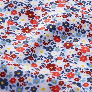 Popeline coton Petites fleurs – bleu bébé, 