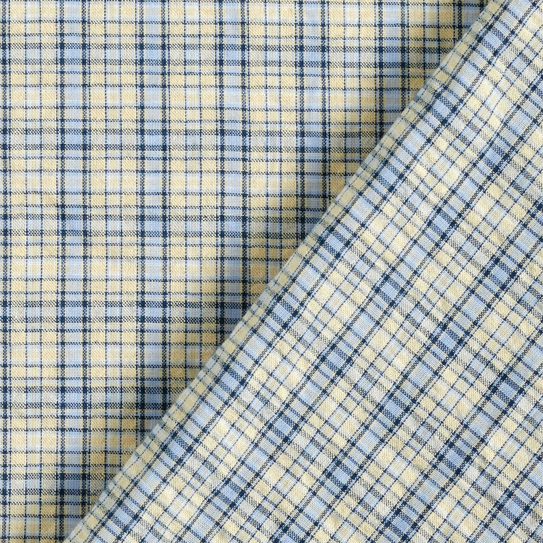 Coton mélangé à carreaux – amande/bleu clair,  image number 5