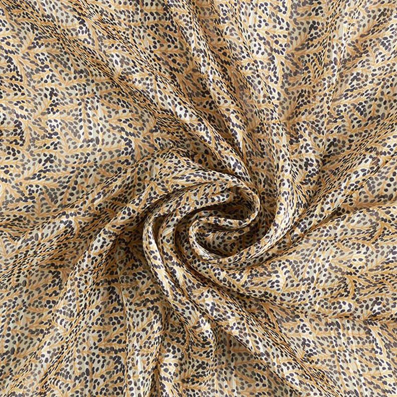Mousseline satin et rayures brillantes branches de riz – écru,  image number 3