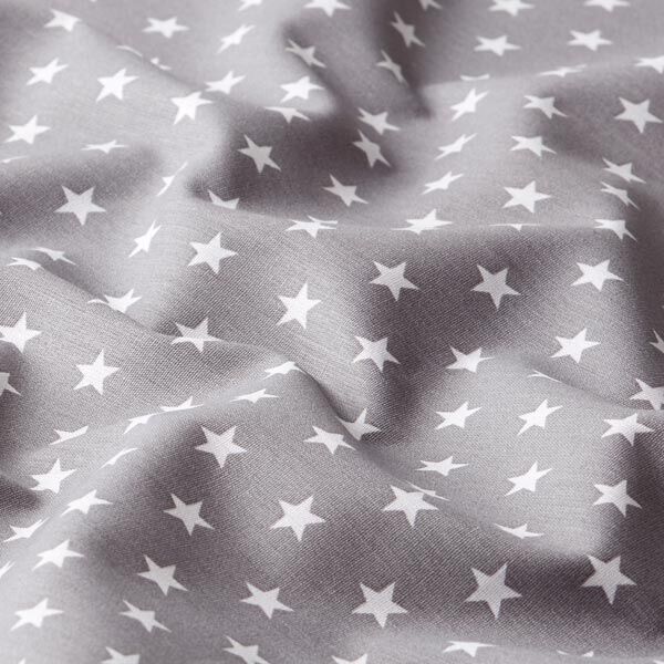 Popeline coton Moyens étoiles – gris/blanc,  image number 2
