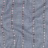 Tissu en coton Jacquard Carreaux et fleurs – bleu océan/blanc,  thumbnail number 2