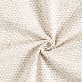 Tissu de décoration Jacquard Petits losanges – beige foncé, 