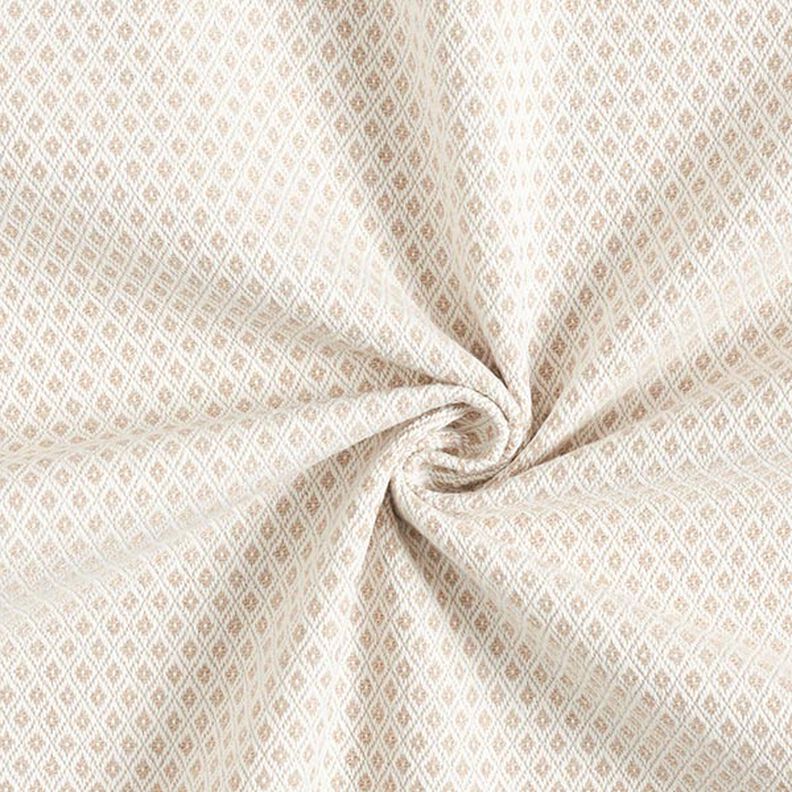 Tissu de décoration Jacquard Petits losanges – beige foncé,  image number 1