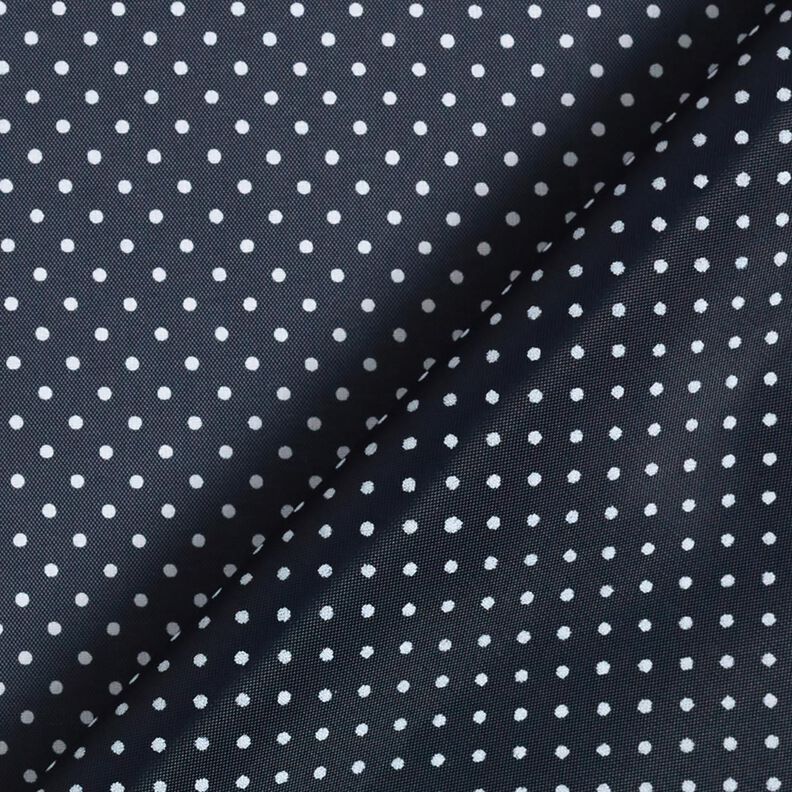 Tissu pour doublure à pois – bleu marine/blanc,  image number 4