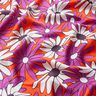 Satin Fleurs expressives – orange/lilas rouge,  thumbnail number 2