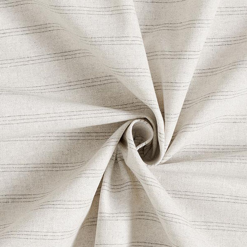 Tissu de décoration Canvas trois rayures recyclé – argent,  image number 3