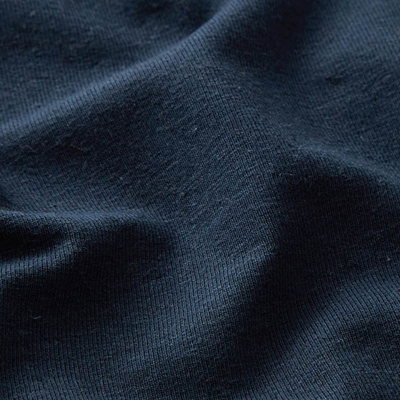 Jersey mélange coton lin uni – bleu marine,  image number 2
