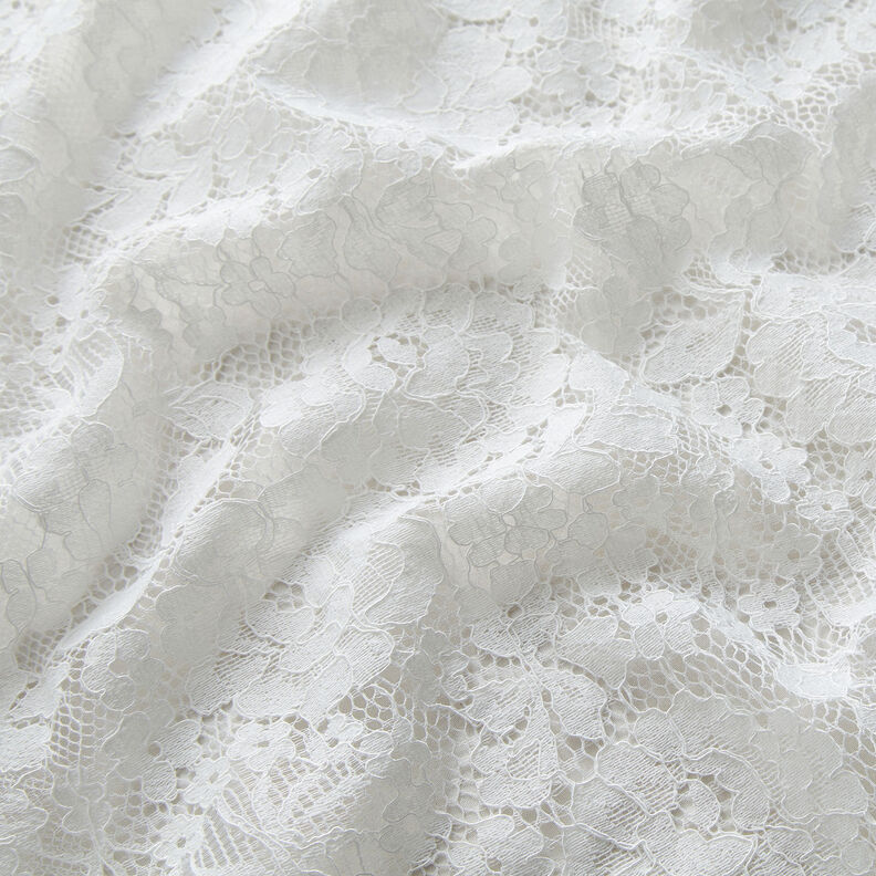 Tissu fin en dentelle Motif floral – blanc,  image number 2
