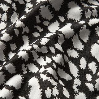 Jersey jacquard Motif tacheté – noir/blanc, 