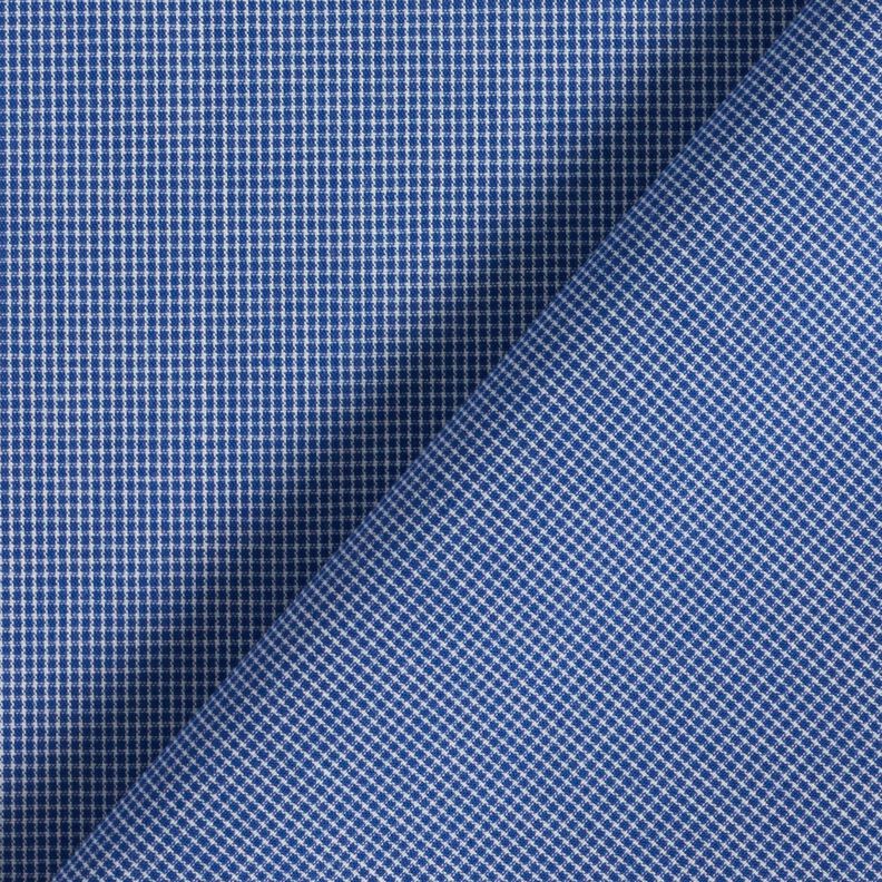Tissu pour chemise à mini carreaux – blanc/bleu jean,  image number 4