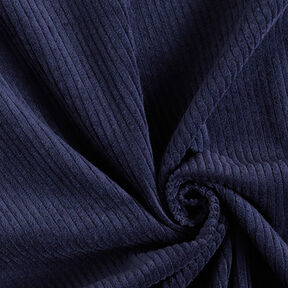 Velours côtelé large prélavé Uni – bleu marine, 