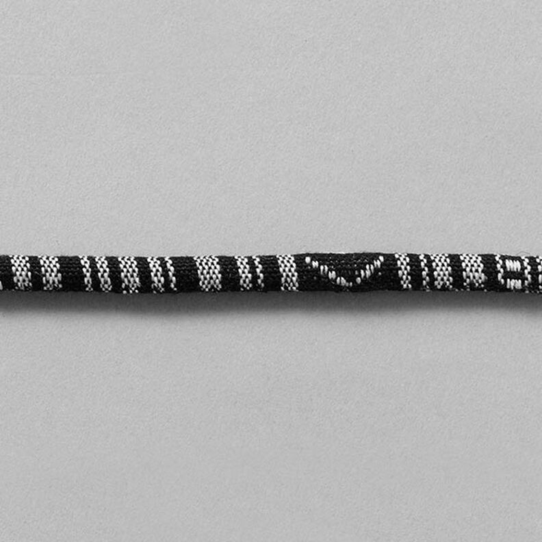 Cordon Ethno [6mm] – noir/blanc,  image number 2