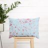 Tissu de décoration Semi-panama Rameaux de fleurs de cerisier – bleu clair/rose,  thumbnail number 6