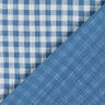 Tissu double gaze de coton Carreaux vichy à fil teinté – bleu jean/blanc,  thumbnail number 1