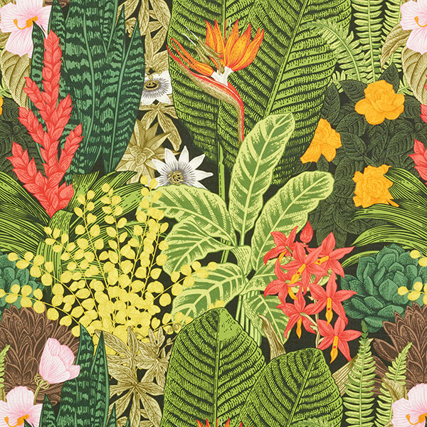 Tissu d’extérieur Canvas Plantes exotiques – vert foncé,  image number 1