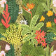 Tissu d’extérieur Canvas Plantes exotiques – vert foncé,  thumbnail number 1
