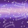 French Terry Sweat d’été Never stop Dreaming | Glitzerpüppi – lilas/aubergine,  thumbnail number 1