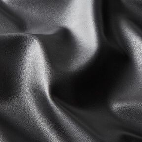 Similicuir stretch lisse – noir | Reste 100cm, 