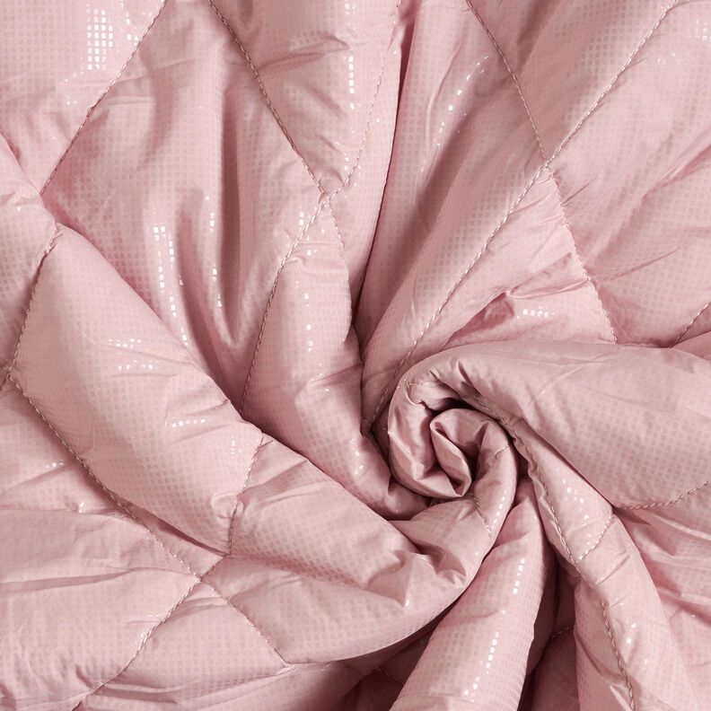 Tissu matelassé Losanges légèrement brillants – rose clair,  image number 3