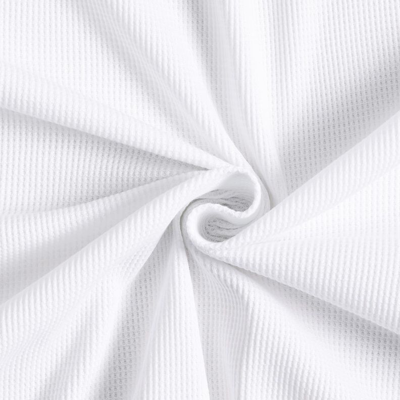 Jersey gaufré Uni – blanc,  image number 1