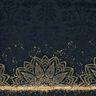 Jersey coton Tissu pour bordure Mandala baroque taches dorées | Glitzerpüppi – noir,  thumbnail number 2