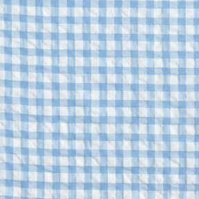 Seersucker à gros carreaux vichy – blanc/bleu clair, 