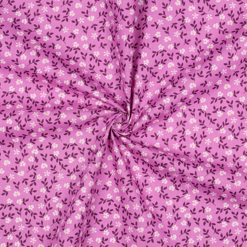 GOTS Popeline coton Streublümchen | Poppy Fabrics – rose vif/blanc, image number 3