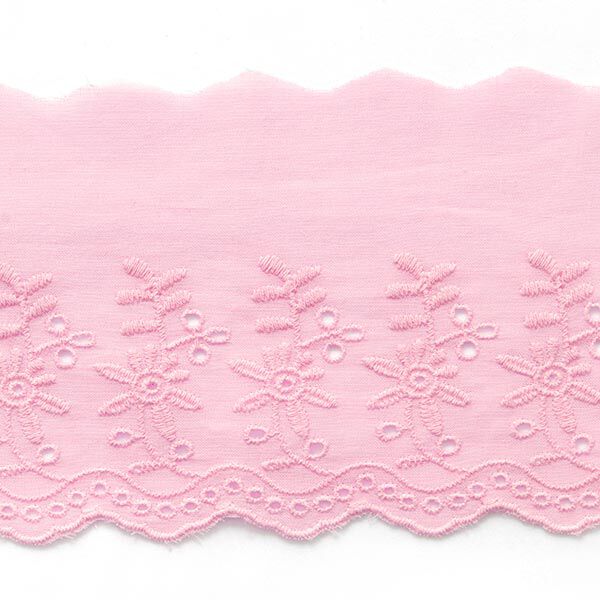 Feston ruban dentelle fleurs [ 9 cm ] – rose clair,  image number 1
