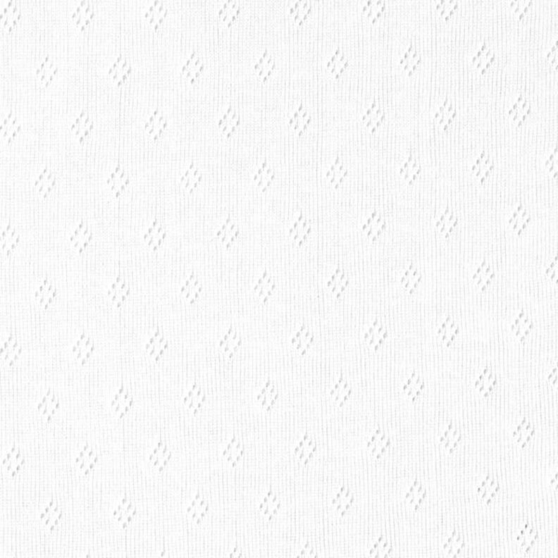 Jersey finement tricoté à motif ajouré – blanc,  image number 1