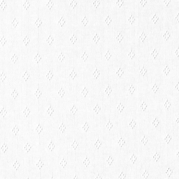 Jersey finement tricoté à motif ajouré – blanc,  image number 1