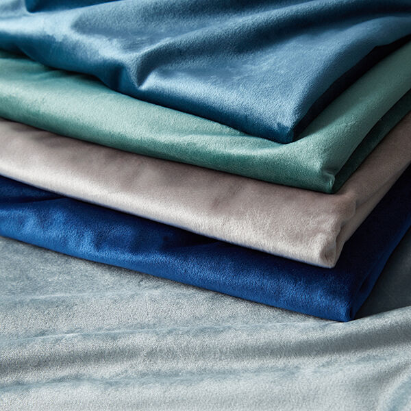 Tissu de décoration Velours – gris bleu, image number 4