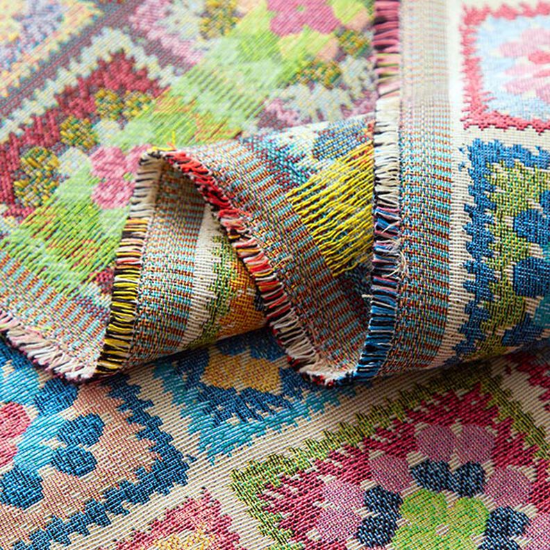 Tissu de décoration Gobelin aspect crocheté – beige clair,  image number 3