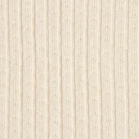 Tissu maille Tissu ajouré à rayures pailletées élégantes – crème, 