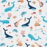 Tissu en coton Cretonne Animaux sous-marins – blanc/bleu aqua,  thumbnail number 1