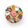Bouton à queue métallique avec strass [ Ø20 mm ] – mélange de couleurs,  thumbnail number 1