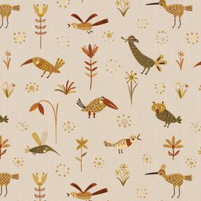 Popeline coton oiseaux sur la prairie – nature, 