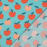 Popeline coton grosses pommes | Poppy Fabrics – bleu aqua/saumon,  thumbnail number 4