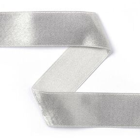 Ruban satin doubleface - argenté, 