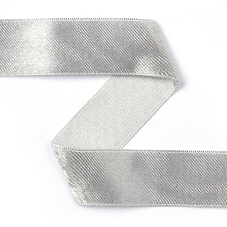 Ruban satin doubleface - argenté, image number 1