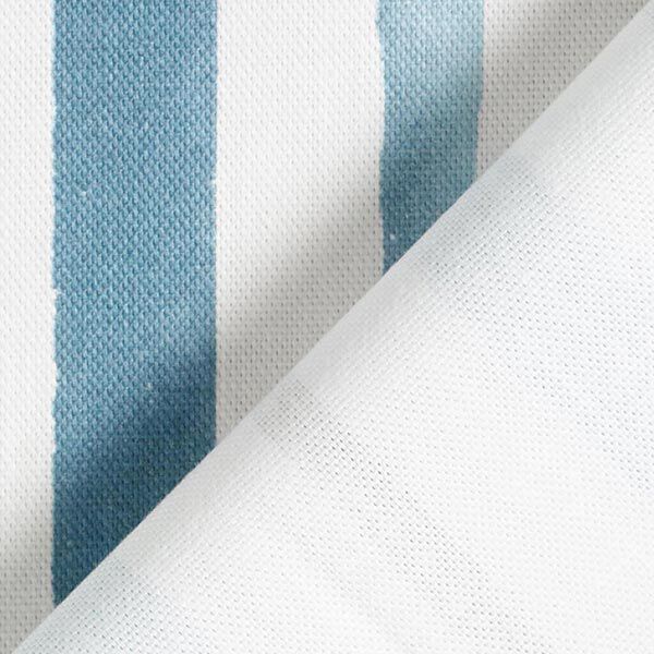 Tissu de décoration semi-panama rayures – blanc/bleu,  image number 5