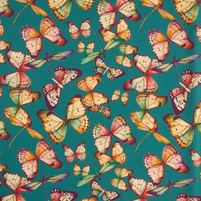 Tissu d’extérieur Canvas Papillons – pétrole légère, 
